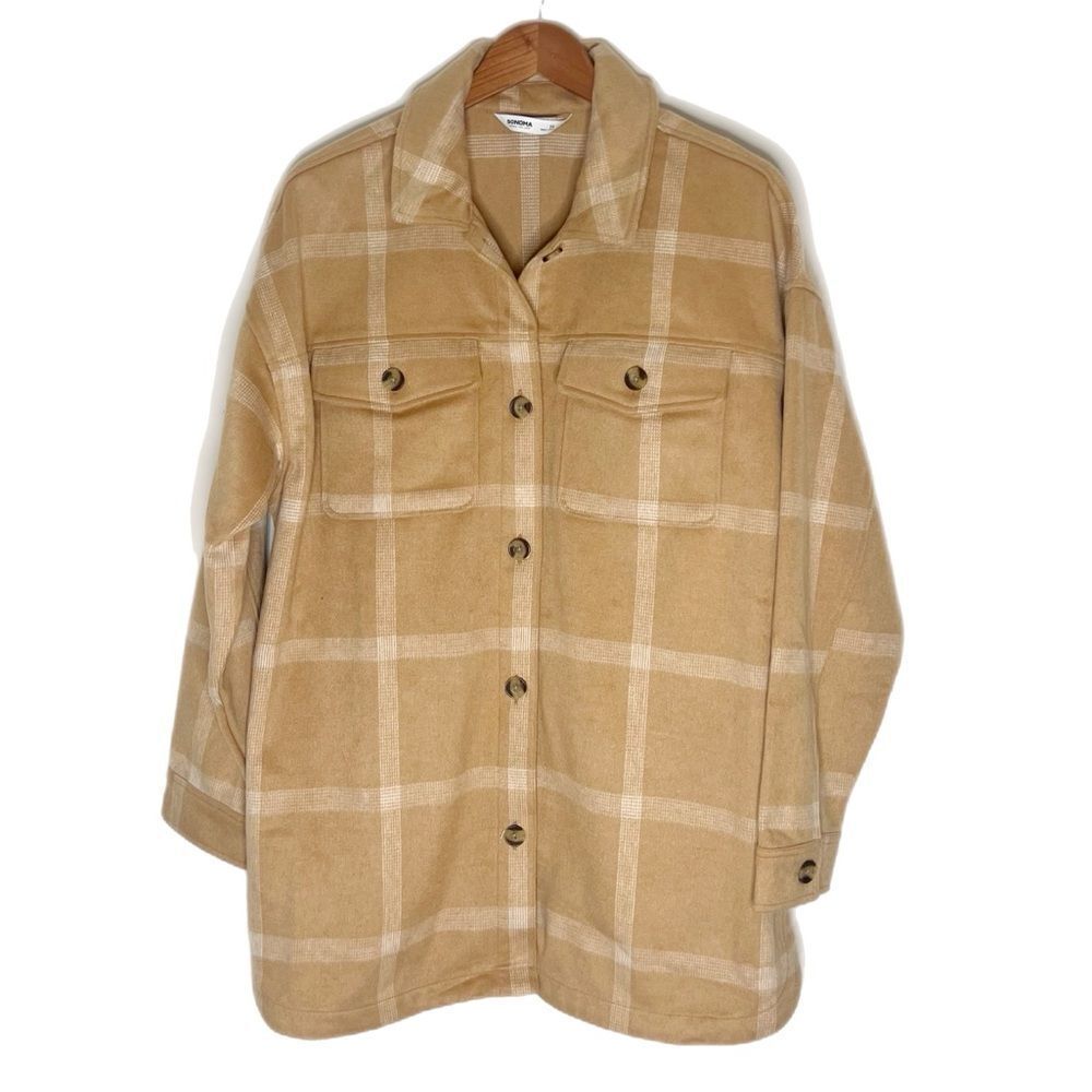 Sonoma Goods For Life Plaid Utility Shacket Jacket - Picture 2 of 8
